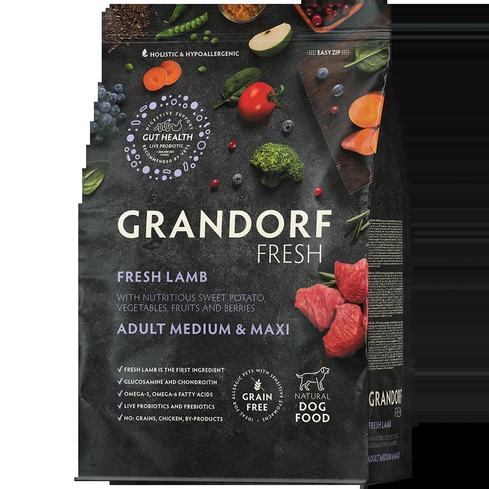 GRANDORF FRESH DOG  MED&MAXI Lamb Грандорф для собак средних и крупных пород с ягнёнком 10кг