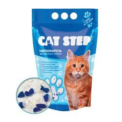 Cat Step Crystal Blue Кэт Степ наполнитель впитывающий силикагелевый, 3 л (20363008)