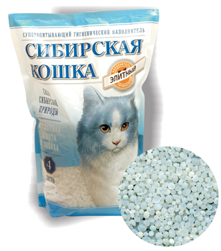 Сибирская кошка Элитный силикагель, 4 л (1,88 кг)