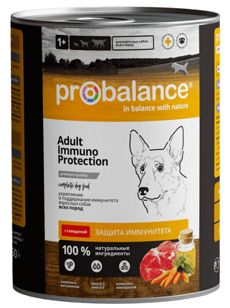 ProBalance Immuno ПроБаланс консервы для собак Говядина, 850 гр