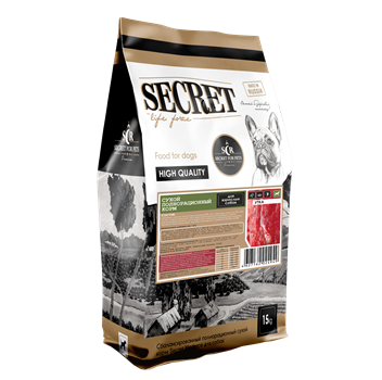 Secret Life Force корм  для собак всех пород 15кг/утка