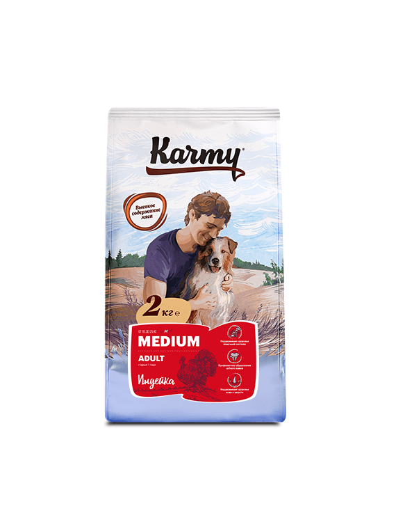 Karmy Dog Medium Карми Медиум Эдалт Индейка, 14 кг (07054)