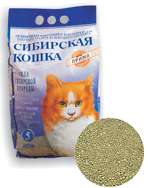 Сибирская кошка Прима комкующий, 5 л