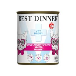 Бест Dinner Vet Profi Recovery влажный корм для собак и кошек повышенной калорийности и питательности при истощении, выздоровлении и послеоперационном восстановлении 340г