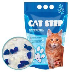 Cat Step Crystal Blue Кэт Степ наполнитель впитывающий силикагелевый, 3,8 л (20363007)