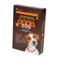 Good Dog Гуд Дог Мультивитаминное лакомcтво для Собак со вкусом Голландского Сыра, 90 таб. (FG 05106)