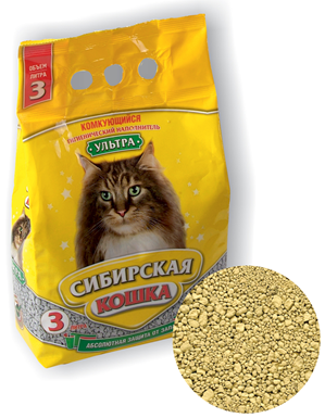 Сибирская кошка Ультра комкующий, 5 л