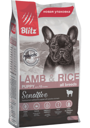 Blitz Sensitive Puppy All Breeds Lamb & Rice Блиц для щенков всех пород ягненок рис, 2 кг